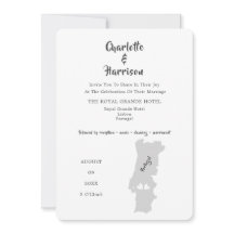 Portugal Huwelijksbestemming Fotouitnodiging