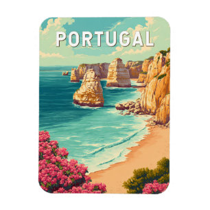 Portugal Illustratie Reis Kunst Vintage Magneet