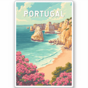 Portugal Illustratie Reis Kunst Vintage Sticker