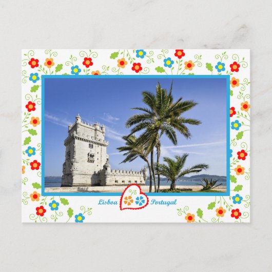 Portugal in foto's - Belém Tower Briefkaart (Voorkant)