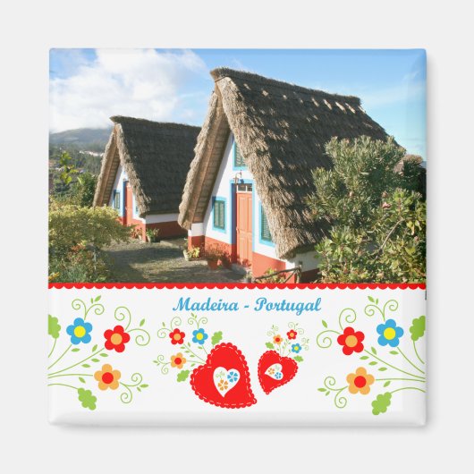 Portugal in foto's - Madeira, typisch huis Magneet (Voorkant)