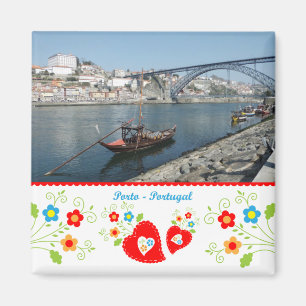 Portugal in foto's - Porto in de rivier Magneet
