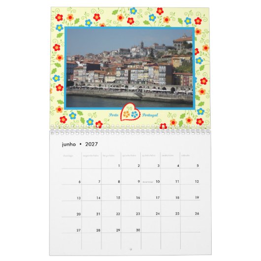 Portugal in het fotokalender-systeem kalender (Jun 2027)