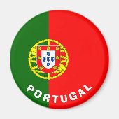 Portugal Inscriptie vlaggenbekleding Wapenrood Magneet (Voorkant)