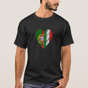 Portugal Italië Italiaanse vlag Portugese vlag T-shirt