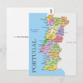 Portugal Kaart (Voorkant / Achterkant)