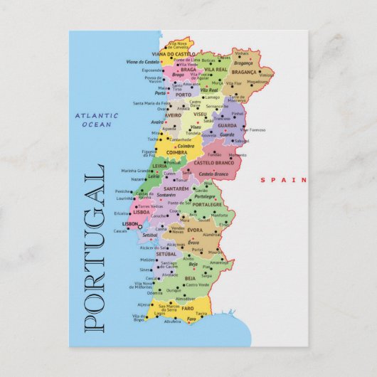 Portugal Kaart (Voorkant)