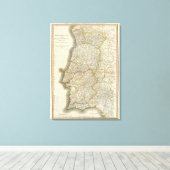 Portugal-kaart Canvas Afdruk (Insitu (Houten vloer))