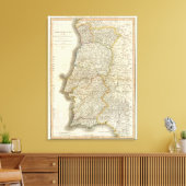 Portugal-kaart Canvas Afdruk (Insitu (Woonkamer))