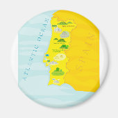 Portugal kaart magneet (Voorkant)