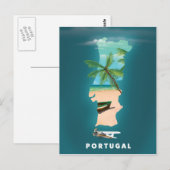 Portugal Kaart reisposter afdrukken. (Voorkant / Achterkant)