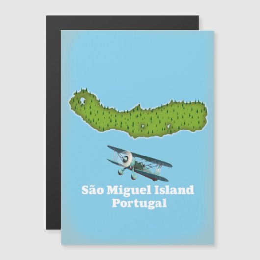 Portugal kaart São Miguel (Voorkant / Achterkant)