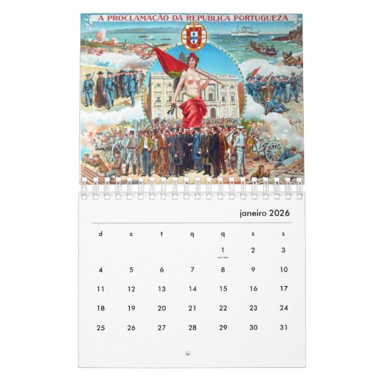 Portugal Kalender (Jan 2026)