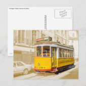 Portugal - klassieke tram van Lissabon Briefkaart (Voorkant / Achterkant)