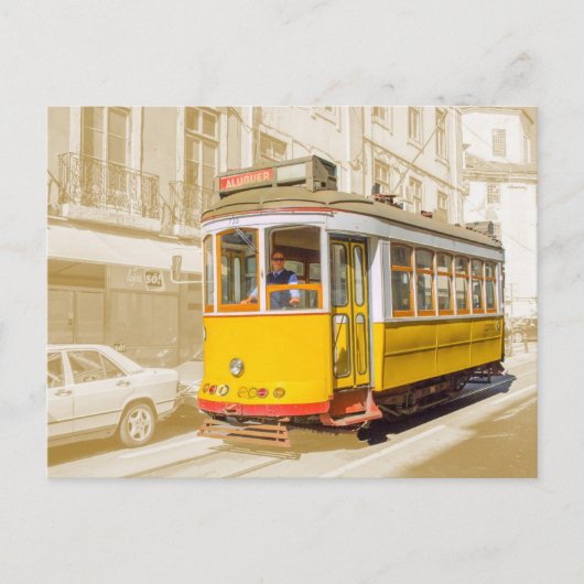 Portugal - klassieke tram van Lissabon Briefkaart (Voorkant)