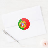 Portugal kwaliteit Vlag Cirkel Ronde Sticker (Envelop)
