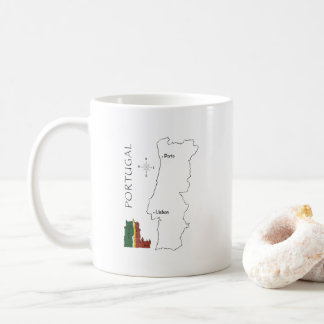 Portugal Landkaart Koffiekop - Modern Reisontwerp Koffiemok