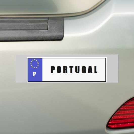 Portugal Licence Bord Bumpersticker (Op auto)