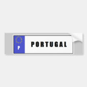 Portugal Licence Bord Bumpersticker (Voorkant)