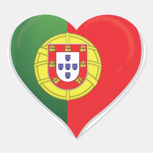 Portugal liefde vlag trots hart sticker (Voorkant)