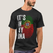 Portugal ligt in mijn DNA Cute Portugese vingerpro T-shirt (Voorkant)