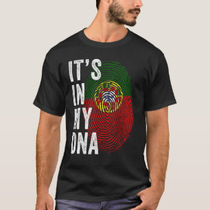Portugal ligt in mijn DNA Cute Portugese vingerpro T-shirt