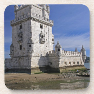 Portugal, Lissabon. Belem Toren, een UNESCO Wereld Drankjes Onderzetter