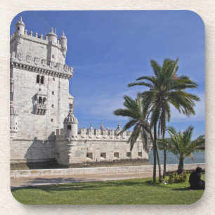 Portugal, Lissabon. Belem Toren, een UNESCO Wereld Drankjes Onderzetter