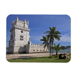 Portugal, Lissabon. Belem Toren, een UNESCO Wereld Magneet