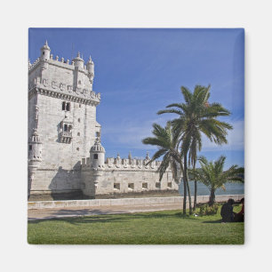 Portugal, Lissabon. Belem Toren, een UNESCO Wereld Magneet