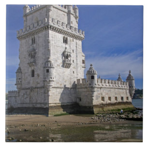 Portugal, Lissabon. Belem Toren, een UNESCO Wereld Tegeltje