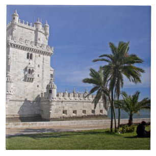 Portugal, Lissabon. Belem Toren, een UNESCO Wereld Tegeltje