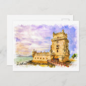 Portugal, Lissabon - Belem Tower Briefkaart (Voorkant / Achterkant)