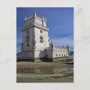 Portugal, Lissabon. Belem Tower, een UNESCO-wereld Briefkaart