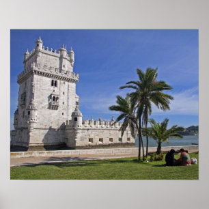 Portugal, Lissabon. Belem Tower, een UNESCO Wereld Poster
