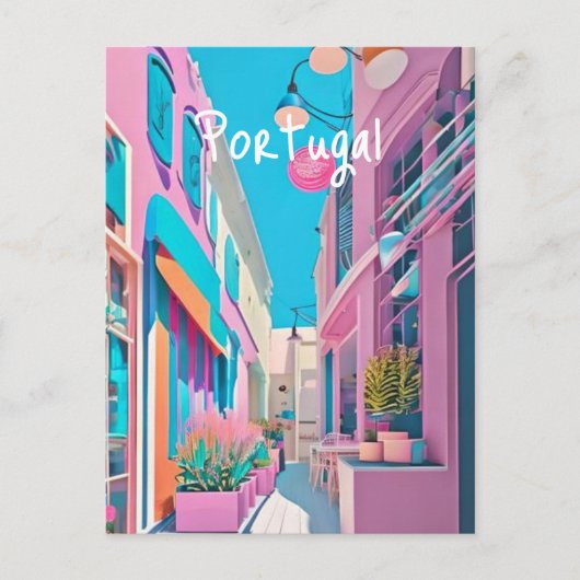 Portugal Lissabon Briefkaart (Voorkant)