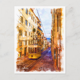 Portugal, Lissabon, kabelauto Briefkaart