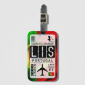 Portugal Lissabon LIS-Bagagelabel Bagagelabel (Voorkant (verticaal))