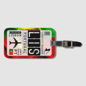 Portugal Lissabon LIS-Bagagelabel Bagagelabel (Voorkant (horizontaal))