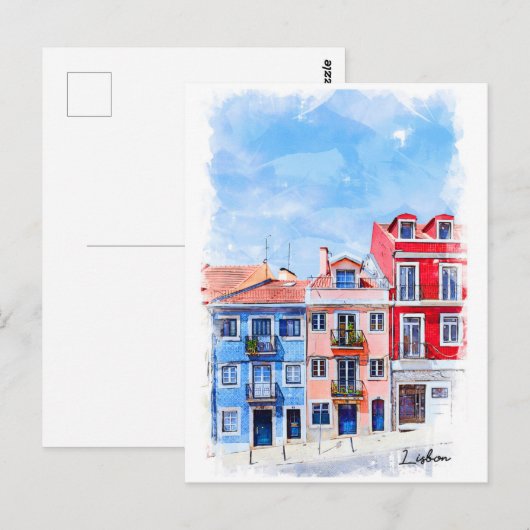 Portugal, Lissabon, nabuurschap Briefkaart (Voorkant / Achterkant)
