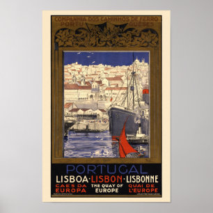 Portugal Lissabon-pleister 1929 Poster