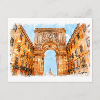 Portugal, Lissabon, Rua Augusta arch Briefkaart