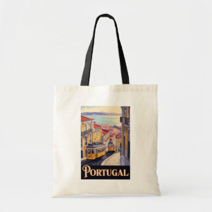 Portugal Lissabon Silhouette Illustratie Reis Kuns Tote Bag