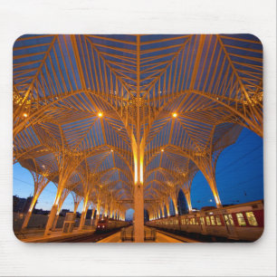 Portugal, Lissabon. Uitzicht op modern station Muismat