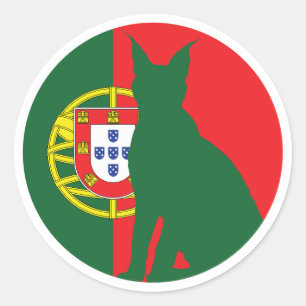 Portugal Lynx Portugese nationale dierenvlag Ronde Sticker