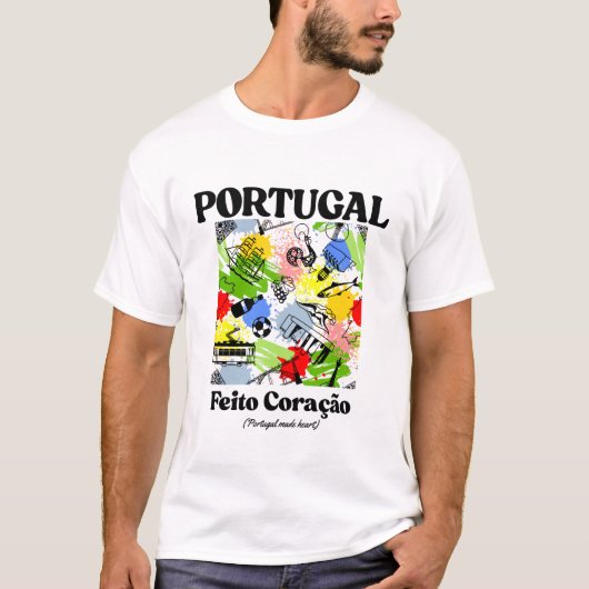 Portugal maakte hart t-shirt (Voorkant)