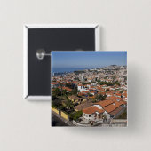 Portugal, Madeira, Funchal. Kabelauto Vierkante Button 5,1 Cm (Voorkant /achterkant)