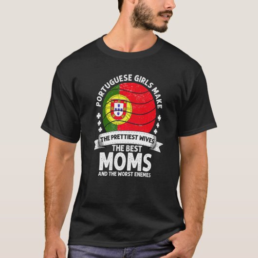 Portugal Mam Moederdag Mama American T-shirt (Voorkant)