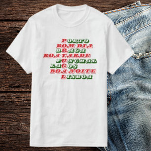 Portugal Mannen Goedemorgen Goedemiddag Wit T-shirt