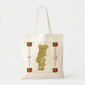 Portugal Map + Flags Bag Tote Bag (Voorkant)